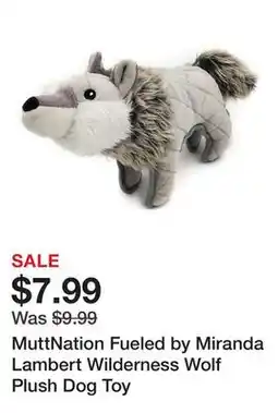 Tractor Supply Company MuttNation Fueled by Miranda Lambert Wilderness Wolf Plush Dog Toy offer