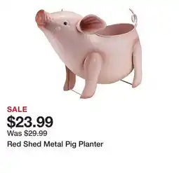 Tractor Supply Company Red Shed Metal Pig Planter offer