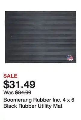 Tractor Supply Company Boomerang Rubber Inc. 4 x 6 Black Rubber Utility Mat offer