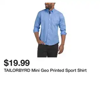 Marshalls TAILORBYRD Mini Geo Printed Sport Shirt offer
