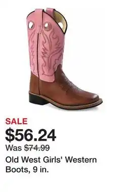 Tractor Supply Company Old West Girls' Western Boots, 9 in offer