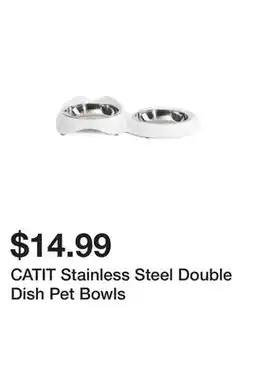 Marshalls CATIT Stainless Steel Double Dish Pet Bowls offer
