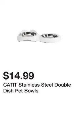 Marshalls CATIT Stainless Steel Double Dish Pet Bowls offer