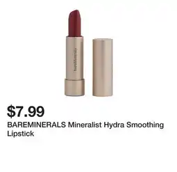 Marshalls BAREMINERALS Mineralist Hydra Smoothing Lipstick offer