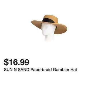 Marshalls SUN N SAND Paperbraid Gambler Hat offer