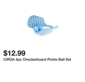 Marshalls CIROA 4pc Checkerboard Pickle Ball Set offer