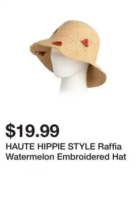 Marshalls HAUTE HIPPIE STYLE Raffia Watermelon Embroidered Hat offer