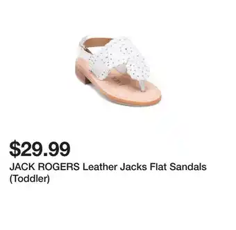 Marshalls JACK ROGERS Leather Jacks Flat Sandals (Toddler) offer