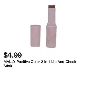 Marshalls MALLY Positive Color 2 In 1 Lip And Cheek Stick offer