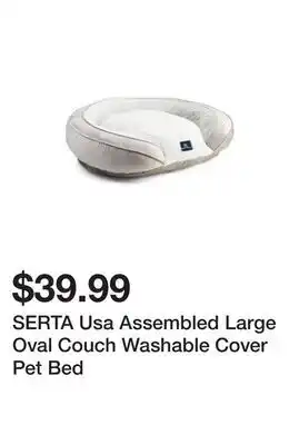 Marshalls SERTA Usa Assembled Large Oval Couch Washable Cover Pet Bed offer