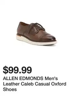 Marshalls ALLEN EDMONDS Men's Leather Caleb Casual Oxford Shoes offer