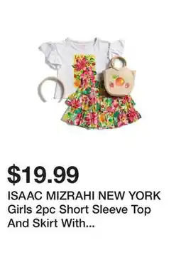 Marshalls ISAAC MIZRAHI NEW YORK Girls 2pc Short Sleeve Top And Skirt With Purse And Headband offer