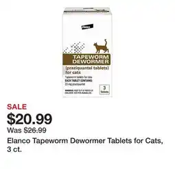 Tractor Supply Company Elanco Tapeworm Dewormer Tablets for Cats, 3 ct offer