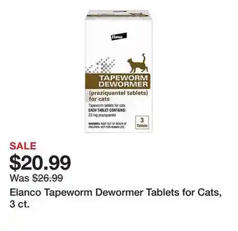 Tractor Supply Company Elanco Tapeworm Dewormer Tablets for Cats, 3 ct offer