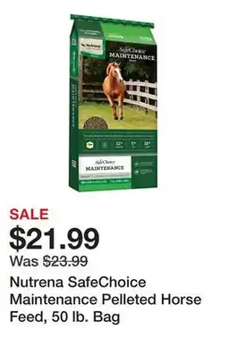 Tractor Supply Company Nutrena SafeChoice Maintenance Pelleted Horse Feed, 50 lb. Bag offer