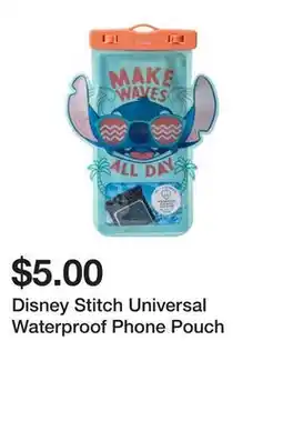 Five Below Disney Stitch Universal Waterproof Phone Pouch offer