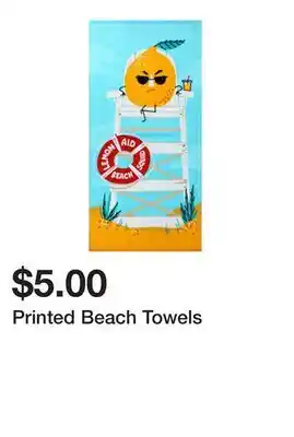 Five Below Printed Beach Towels offer