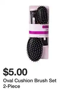 Five Below Oval Cushion Brush Set 2-Piece offer