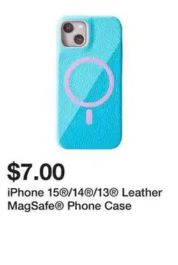 Five Below iPhone 15 /14 /13 Leather MagSafe Phone Case offer