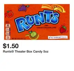 Five Below Runts Theater Box Candy 5oz offer