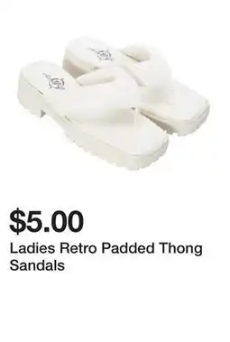 Five Below Ladies Retro Padded Thong Sandals offer
