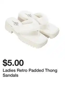 Five Below Ladies Retro Padded Thong Sandals offer