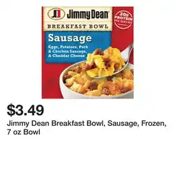 Wegmans Jimmy Dean Breakfast Bowl, Sausage, Frozen, 7 oz Bowl offer