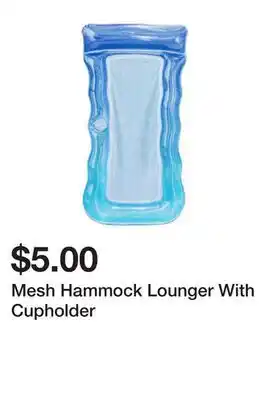 Five Below Mesh Hammock Lounger With Cupholder offer