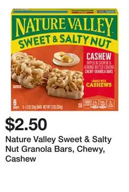 Wegmans Nature Valley Sweet & Salty Nut Granola Bars, Chewy, Cashew offer