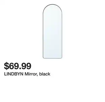 Ikea LINDBYN Mirror, black offer