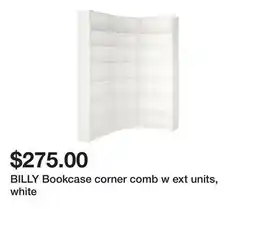 Ikea BILLY Bookcase corner comb w ext units, white offer
