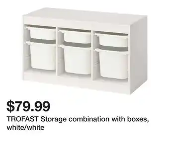 Ikea TROFAST Storage combination with boxes, white/white offer