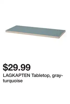 Ikea LAGKAPTEN Tabletop, gray-turquoise offer