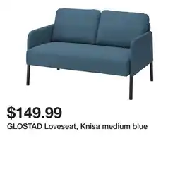 Ikea GLOSTAD Loveseat, Knisa medium blue offer
