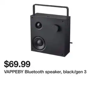 Ikea VAPPEBY Bluetooth speaker, black/gen 3 offer