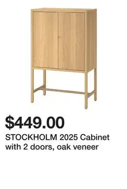 Ikea STOCKHOLM 2025 Cabinet with 2 doors, oak veneer offer