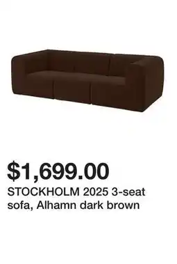 Ikea STOCKHOLM 2025 3-seat sofa, Alhamn dark brown offer