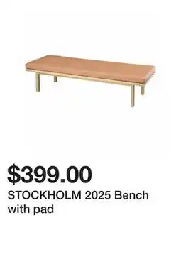 Ikea STOCKHOLM 2025 Bench with pad offer