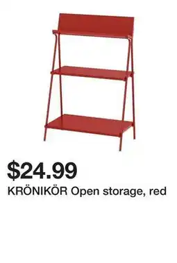 Ikea KRÖNIKÖR Open storage, red offer