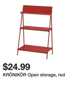 Ikea KRÖNIKÖR Open storage, red offer
