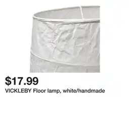 Ikea VICKLEBY Floor lamp, white/handmade offer