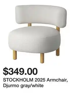 Ikea STOCKHOLM 2025 Armchair, Djurmo gray/white offer