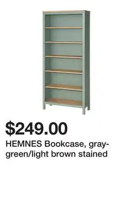 Ikea HEMNES Bookcase, gray-green/light brown stained offer
