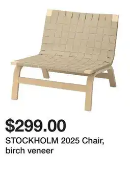 Ikea STOCKHOLM 2025 Chair, birch veneer offer