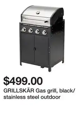 Ikea GRILLSKÄR Gas grill, black/stainless steel outdoor offer