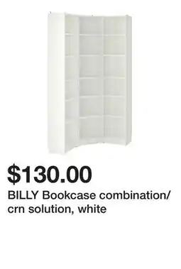 Ikea BILLY Bookcase combination/crn solution, white offer