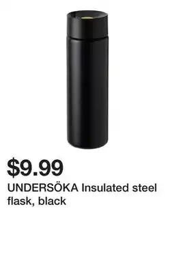Ikea UNDERSÖKA Insulated steel flask, black offer