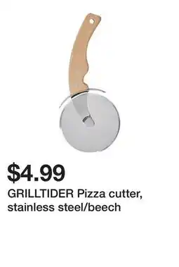 Ikea GRILLTIDER Pizza cutter, stainless steel/beech offer