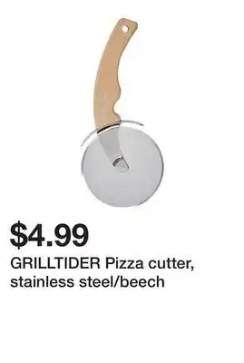 Ikea GRILLTIDER Pizza cutter, stainless steel/beech offer