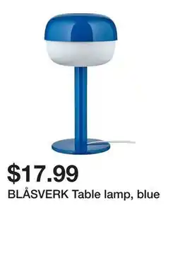 Ikea BLÅSVERK Table lamp, blue offer